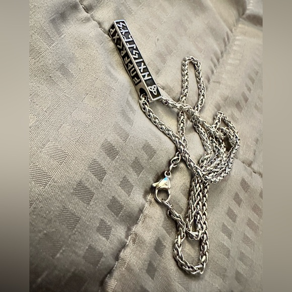 Celtic Viking Rune Bar Chain - Picture 2 of 3
